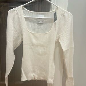 Abercrombie & Fitch Cream Ribbed Sweater